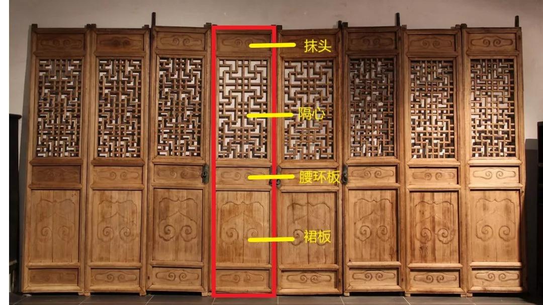 古建筑的门大多分为两类,即实木门和棋盘门,实木门一般只在进入建筑的